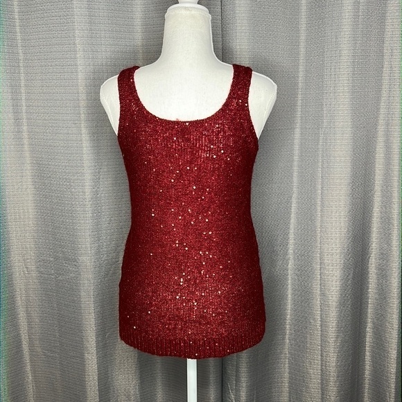 ANNE KLEIN XS WINE COLORED TANK TOP - Picture 5 of 7